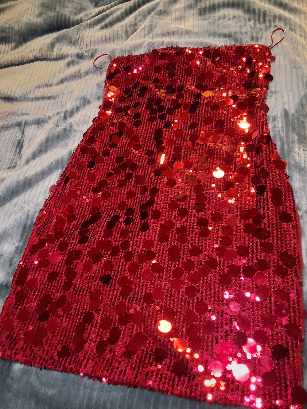 Bar III Party Animal Sequin Mini Dress Deep Scarlet Red XS NWT
